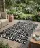 Gemusterter Outdoorteppich schwarz