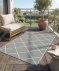 Gemusterter Outdoorteppich grau