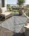 Gemusterter Outdoorteppich grau