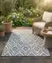 Gemusterter Outdoorteppich grau gemustert