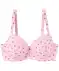 Podprsenka s kosticemi vzor třešně růžová s potiskem