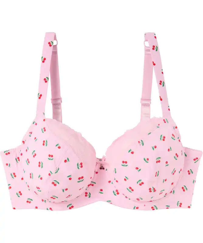 Podprsenka s kosticemi vzor třešně