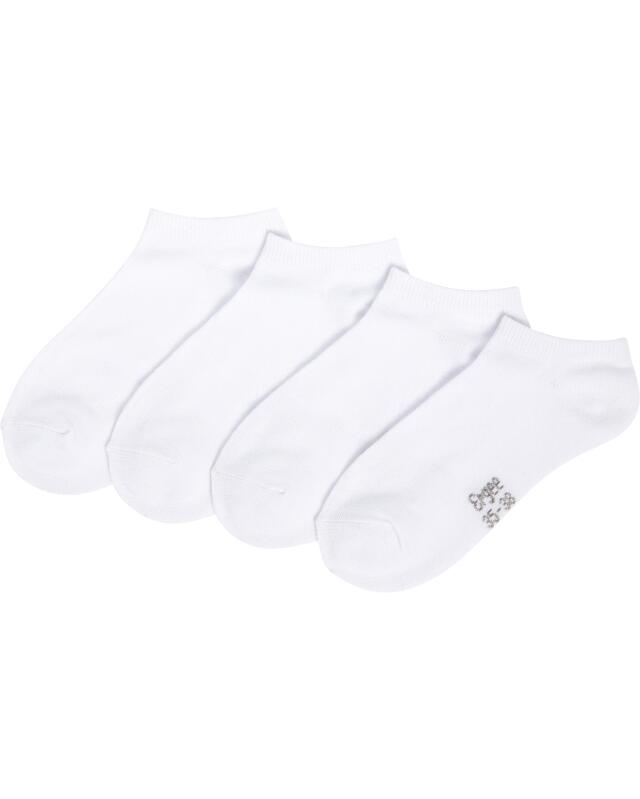 Chaussettes basses simples femme, blanc — KiK, produit allemand authentique au Maroc