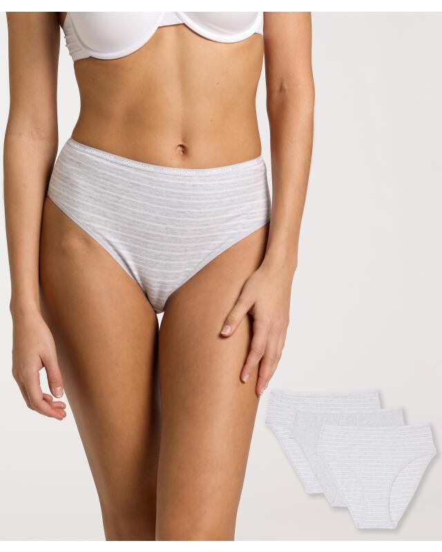 Slips à inscriptions femme, gris chiné (KiK Slips mit Schriftzügen (grau melange)) — KiK, produit allemand authentique au Maroc