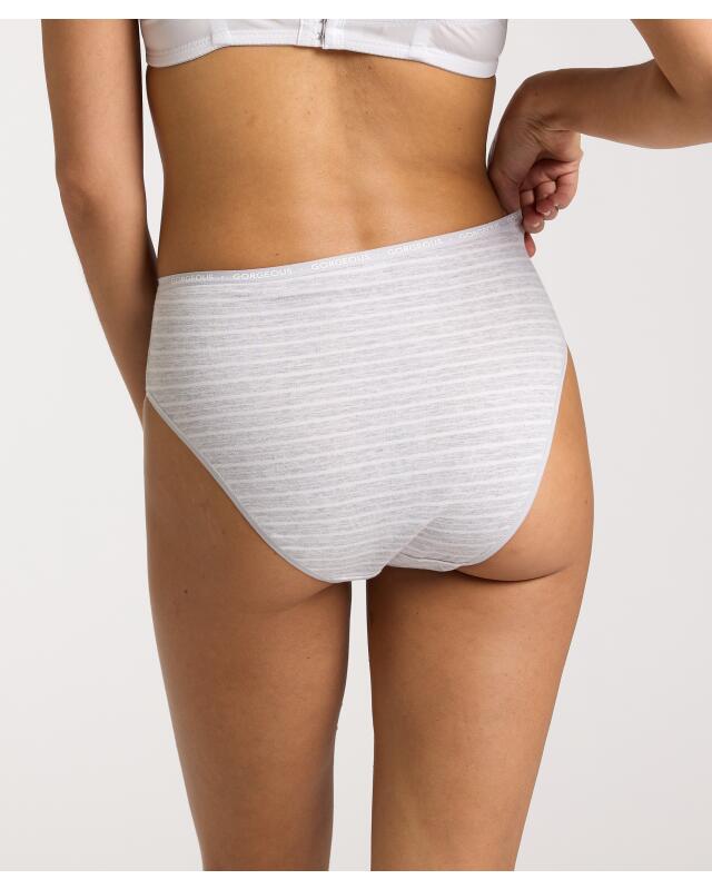 Slips à inscriptions femme, gris chiné (KiK Slips mit Schriftzügen (grau melange)) — KiK, produit allemand authentique au Maroc