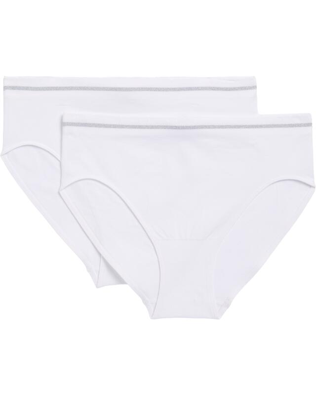 Slips à fil pailleté femme, blanc (KiK Slips mit Glitzergarn (weiß)) — KiK, produit allemand authentique au Maroc