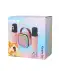 Mini Karaoke-Set mit 2 Mikrofonen rosa