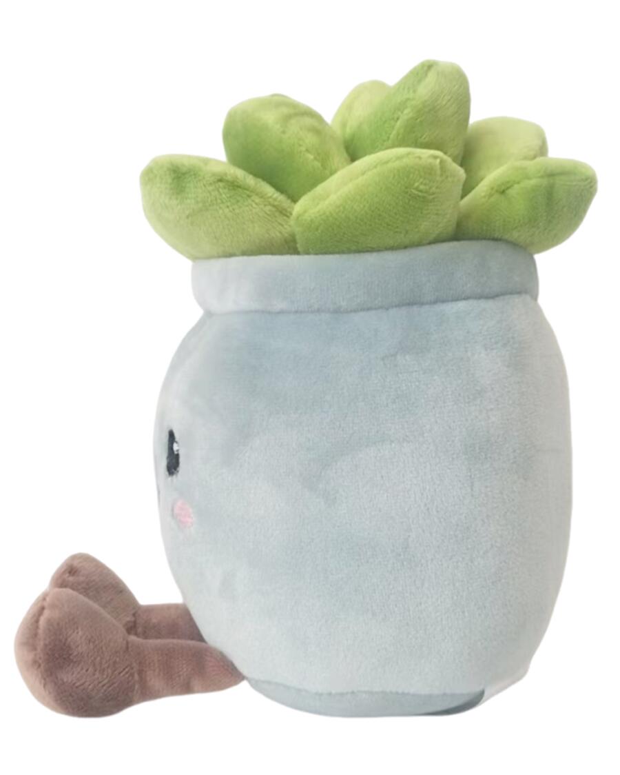 Plschtier Blumentopf, blau
