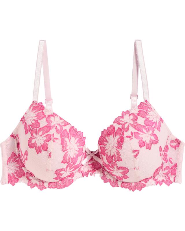 Soutien-gorge à armatures à dentelle bicolore femme, rose clair (KiK Bügel-BH mit zweifarbiger Spitze (hellrosa)) — KiK, produit allemand authentique au Maroc