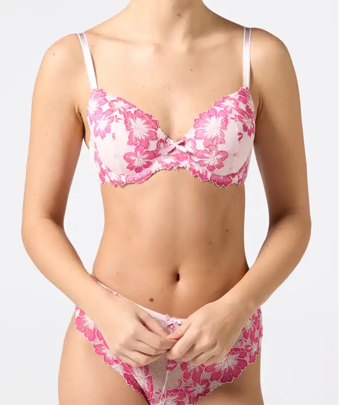 Bügel-BH mit zweifarbiger Spitze