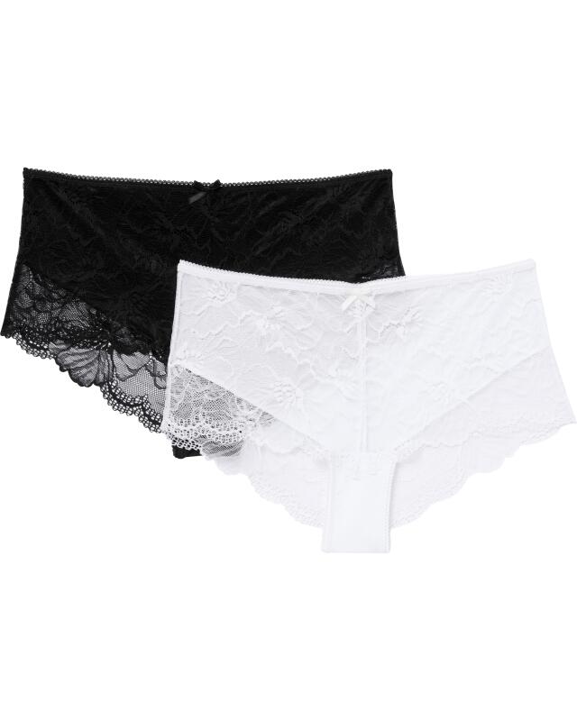 Lace panties for women, white/black (KiK Spitzen-Pantys (weiß/schwarz)) — KiK, authentic German product in Morocco