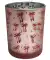 Duftkerze im Glas rot bedruckt