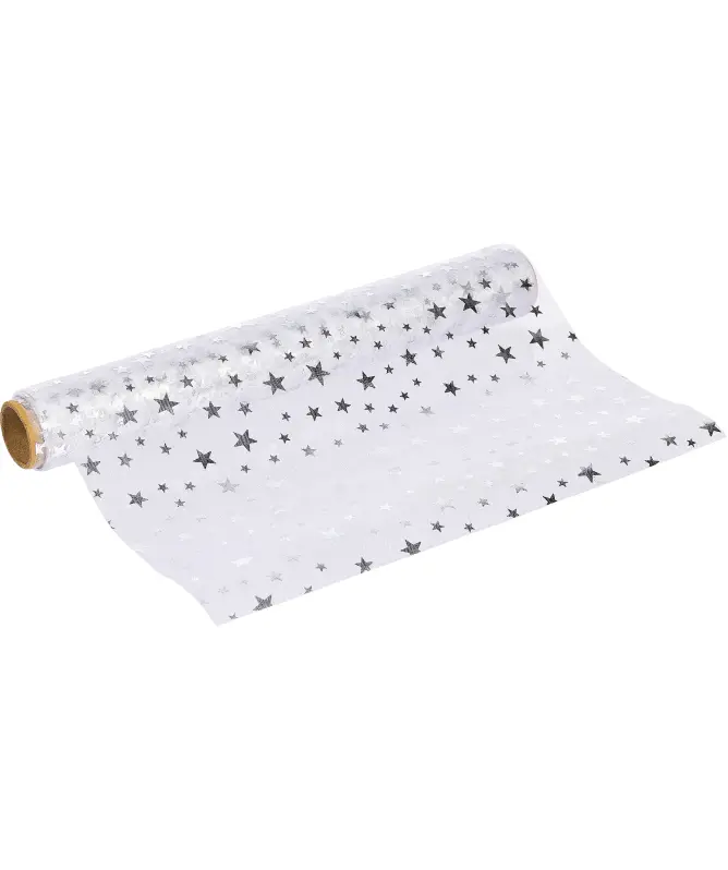 Organza Dekostoff Weihnachten
