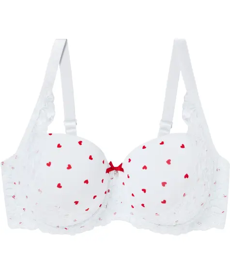 Balconette-BH mit Herzen