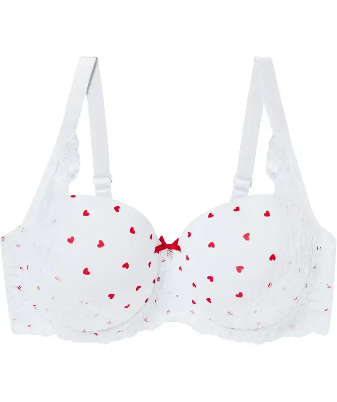 Balconette-BH mit Herzen
