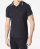 Poloshirt mit Kontraststreifen schwarz