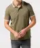Poloshirt met contrasterende strepen kaki