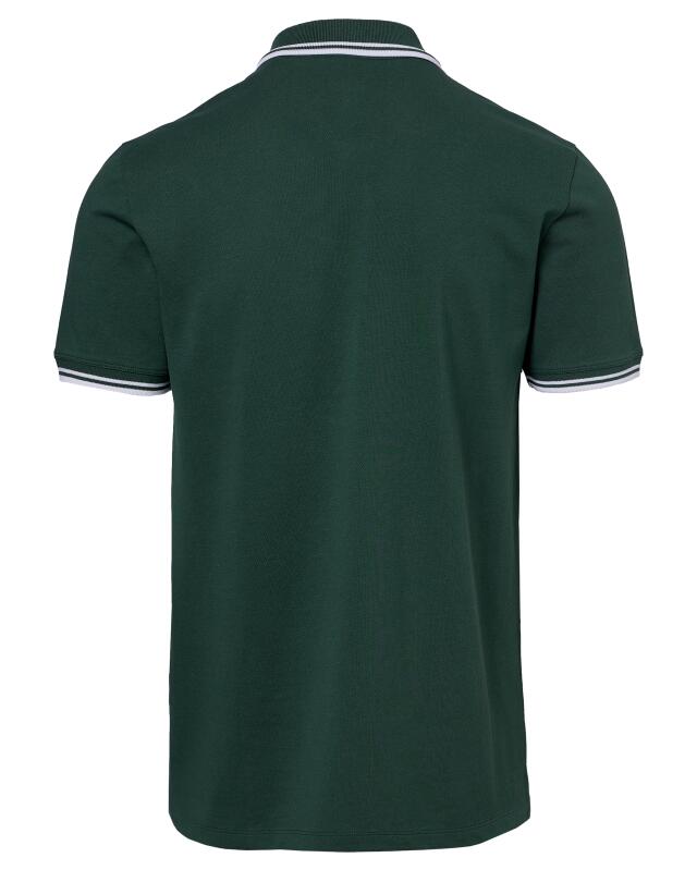 تيشيرت بولو بخطوط متباينة اللون للرجال، أخضر غامق (KiK Poloshirt mit Kontraststreifen (dunkelgrün)) — KiK, منتج ألماني أصلي في المغرب