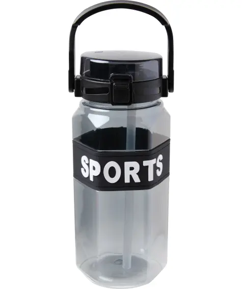 Trinkflasche mit Strohhalm