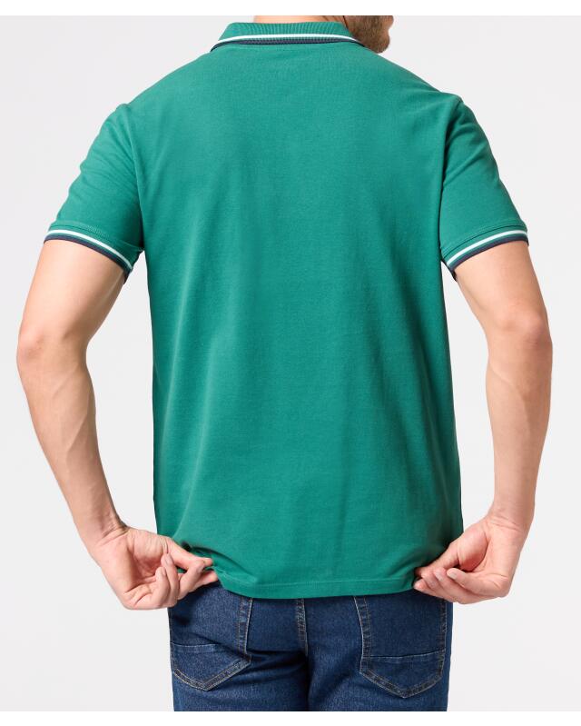 تيشيرت بولو قطني للرجال، أخضر غامق (KiK Poloshirt aus Baumwolle (dunkelgrün)) — KiK, منتج ألماني أصلي في المغرب