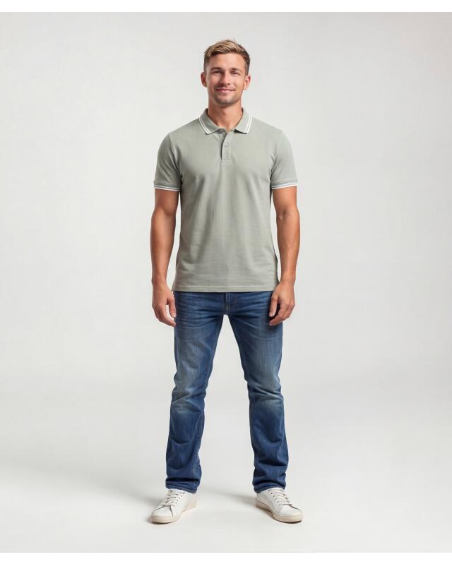 Polo homme, kaki clair (KiK Poloshirt (hellkhaki)) — KiK, produit allemand authentique au Maroc