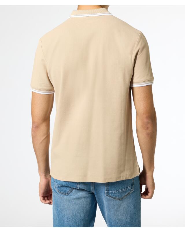Polo homme, écru (KiK Naturfarbenes Poloshirt (naturfarben)) — KiK, produit allemand authentique au Maroc