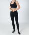 Gerippte Sport-Leggings schwarz