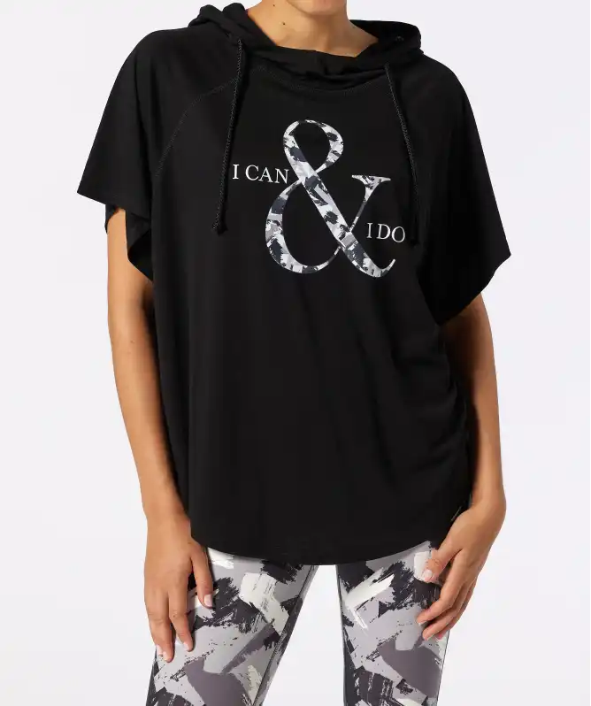 Schwarzes Sport-Shirt