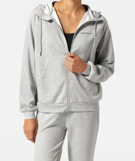 Melangefarbene Sportjacke