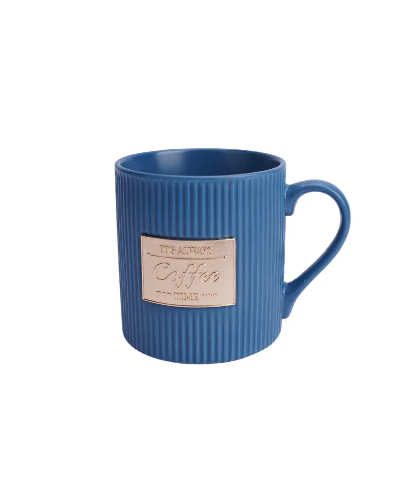 Geriffelte Tasse, blau