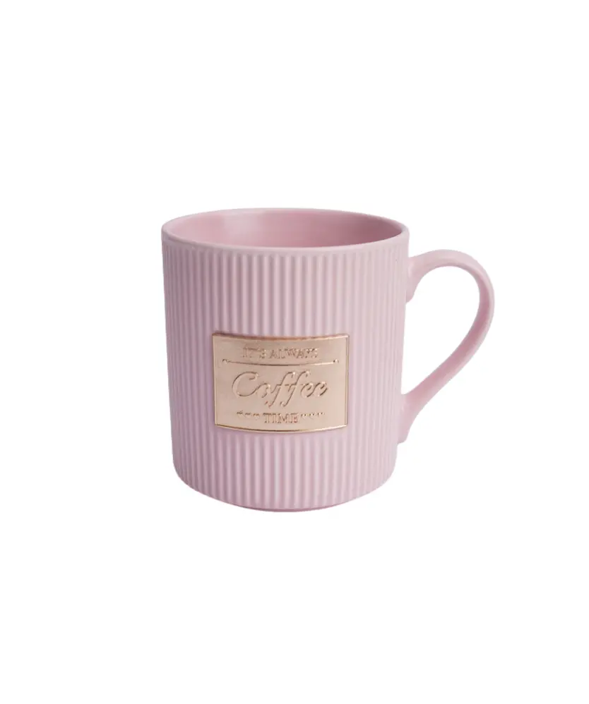 Geriffelte Tasse, rosa