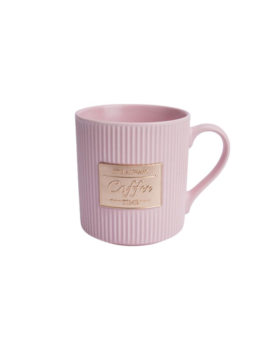 Geriffelte Tasse, rosa