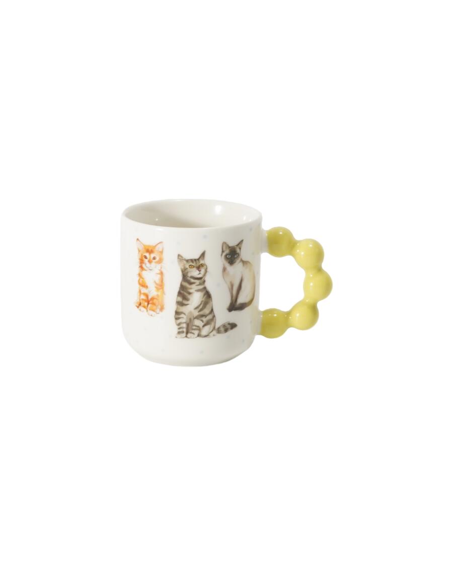Tasse mit Tieren, gelb