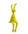 Beflockter Deko-Hase gelb