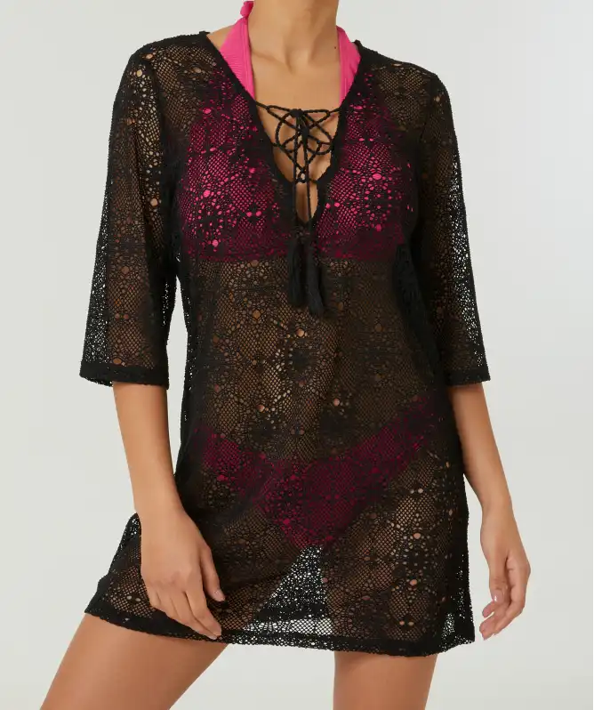 Strandtunika aus Häkelspitze