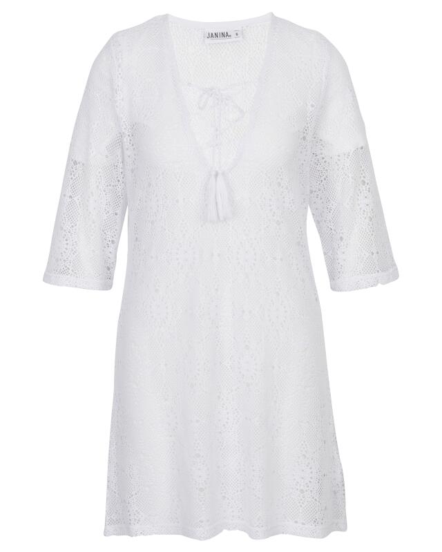 Tunique de plage en dentelle au crochet femme, blanc (KiK Strandtunika aus Häkelspitze (weiß)) — KiK, produit allemand authentique au Maroc