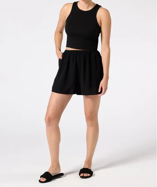 Strandshort van viscose