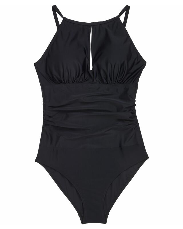 Maillot de bain à encolure haute femme, noir (KiK Badeanzug mit hohem Halsausschnitt (schwarz)) — KiK, produit allemand authentique au Maroc