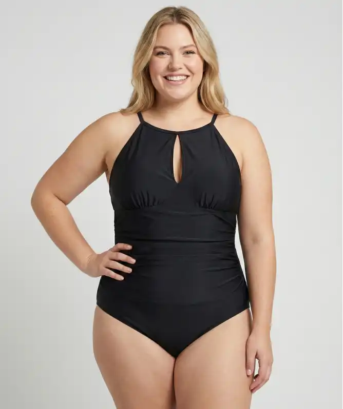 Badpak met hoge hals