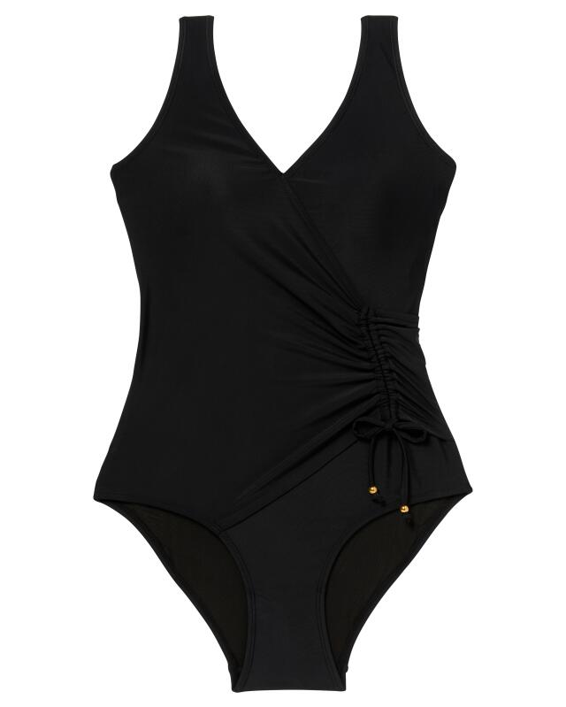 Maillot de bain col en V femme, noir (KiK Badeanzug mit V-Ausschnitt (schwarz)) — KiK, produit allemand authentique au Maroc