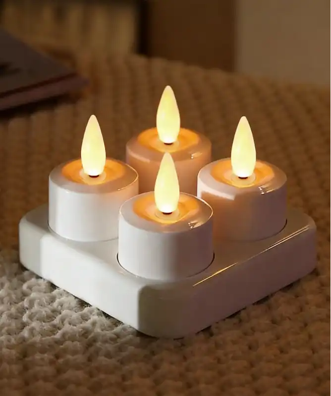 Wiederaufladbare LED-Teelichter