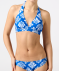 Driehoekig bikinitopje wit/blauw
