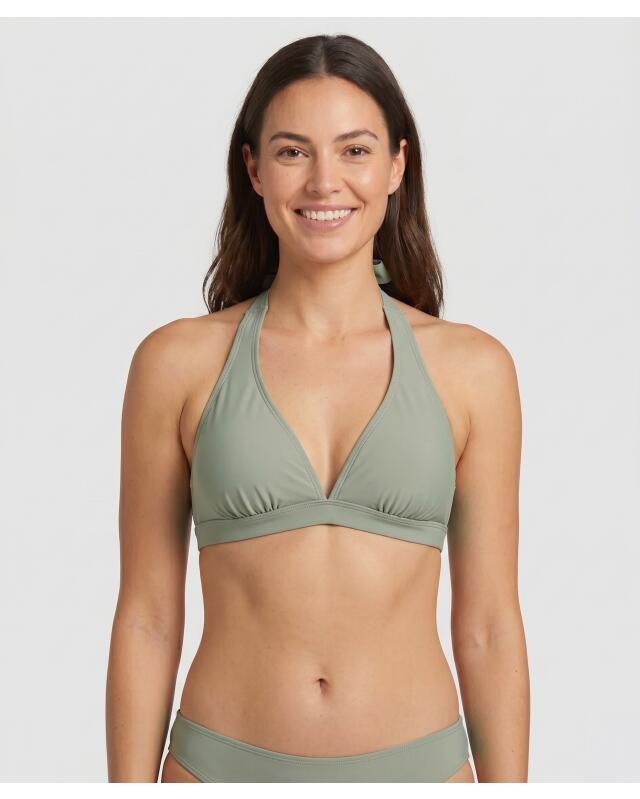 Haut de bikini triangle femme, kaki clair — KiK, produit allemand authentique au Maroc