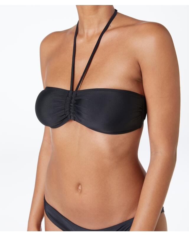 Haut de bikini bandeau femme, noir — KiK, produit allemand authentique au Maroc