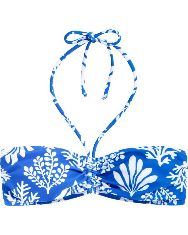 Haut de bikini bandeau femme, blanc/bleu (KiK Bandeau-Bikini-Oberteil (weiß/blau)) — KiK, produit allemand authentique au Maroc