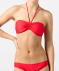 Bandeau-Bikini-Oberteil rot