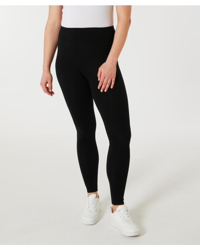 Leggings with wide waistband for women, black — KiK, authentic German product in Morocco