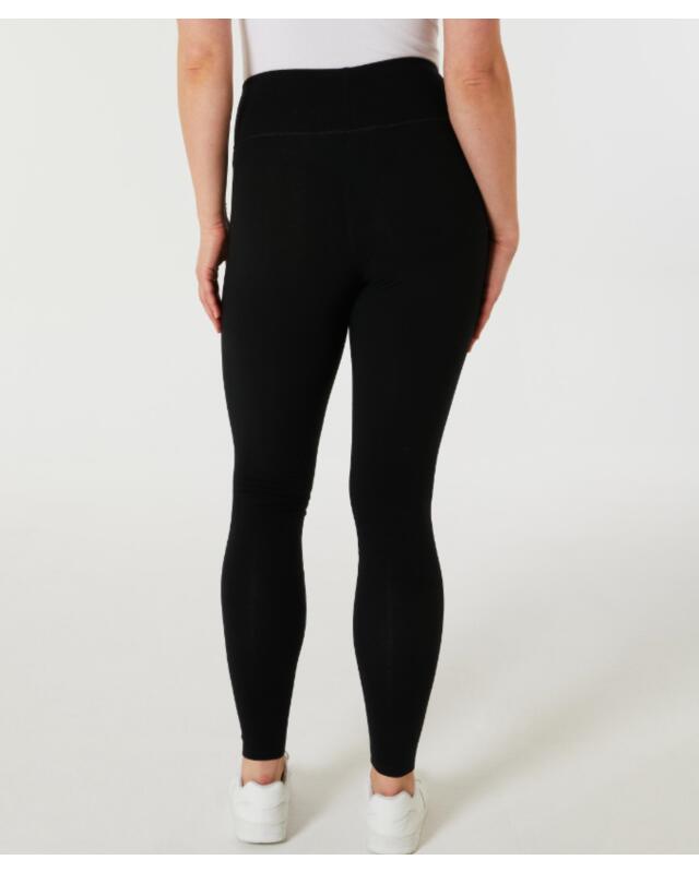 Leggings with wide waistband for women, black (KiK Leggings mit breitem Bund (schwarz)) — KiK, authentic German product in Morocco