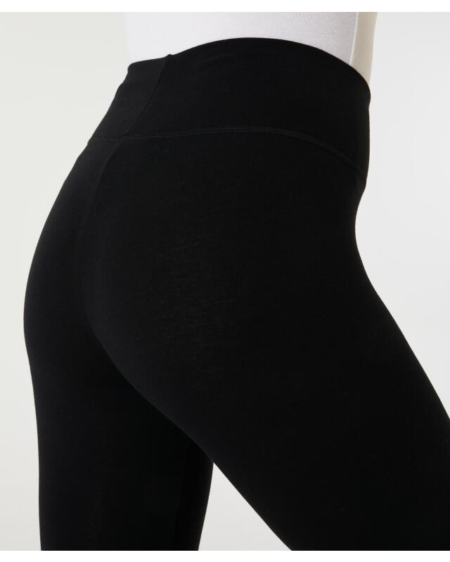 Leggings with wide waistband for women, black (KiK Leggings mit breitem Bund (schwarz)) — KiK, authentic German product in Morocco
