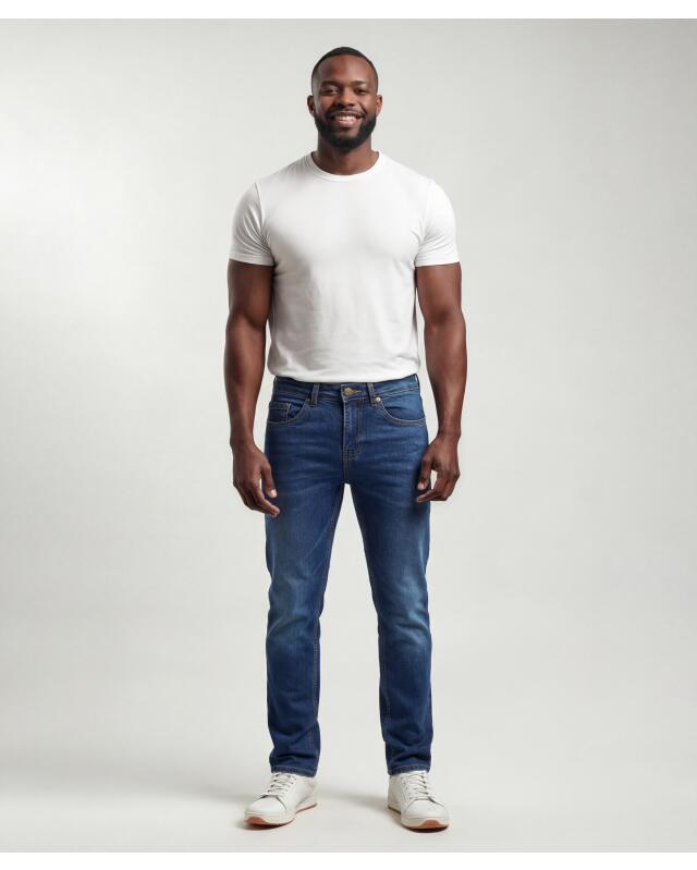 Jean basique homme, jean foncé — KiK, produit allemand authentique au Maroc